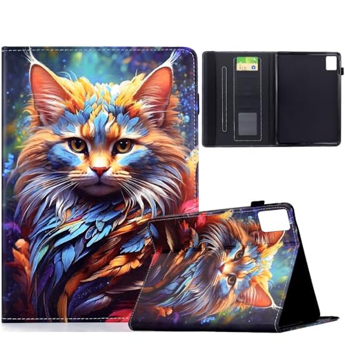 Housse Lenovo Tab K11 Gen 2 2025 Étui Dazzle Cat pour visionnage vidéo