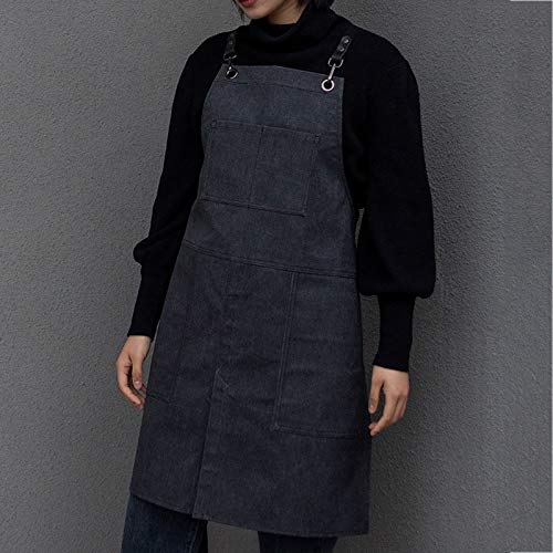 Delantales De Cocina Delantal Cocina Slits Peluquero Dinero Restaurante Barista Delantales Pintura Ropa De Trabajo For Hombres Y Mujeres (Color : Lether Belt)