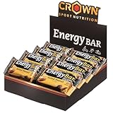 Crown Sport Nutrition Energy Bar 2.0 | Barrita Energética con 35% Avena sin Gluten + 22% Pasta de Dátil | Sin Aceite de Palma | Alta Digestibilidad | Caja 12 x 60 g | Vegana según sabor