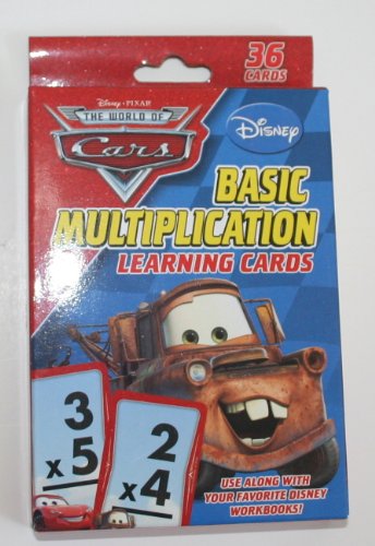 Cartes flash multiplication Disney Pixar Cars Bendon jeu éducatif calcul mental