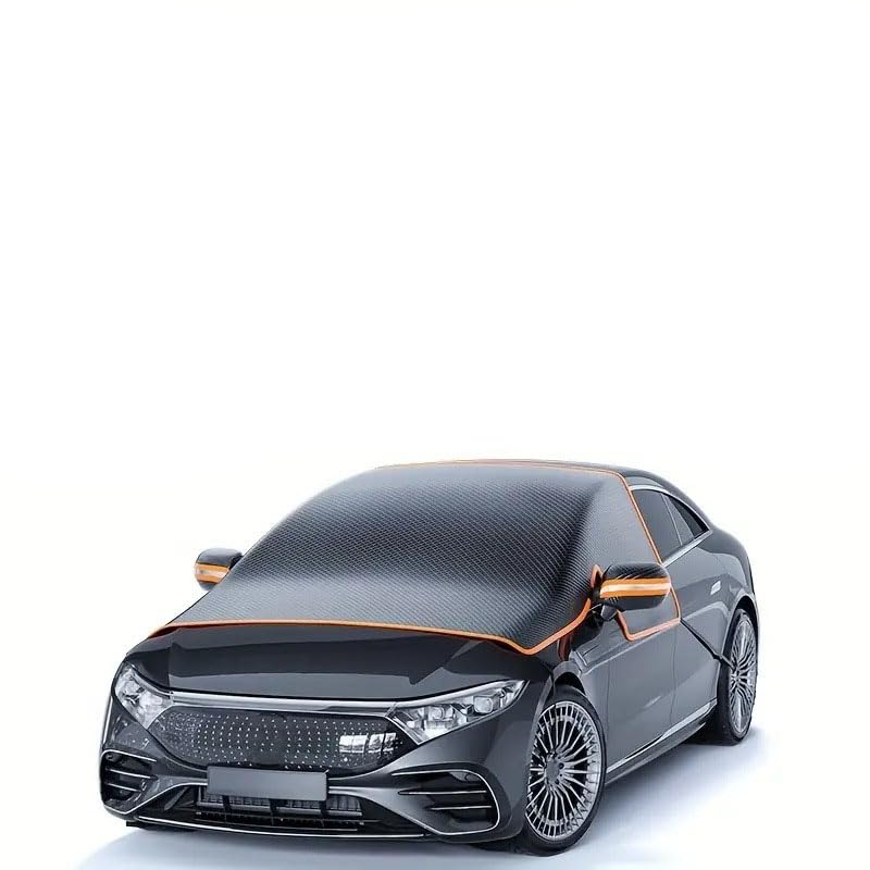 Car Windshield Cover for Hyundai i10/i10 N-Line/i20/i20 N/i20 Coupe, Winter Windshield Covers, Snow Covers, Magnetic Snow Guards,Orange trim