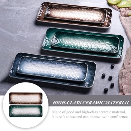 Platos de cerámica japonesa para sushi 2 piezas, 10 pulgadas miniatura 7