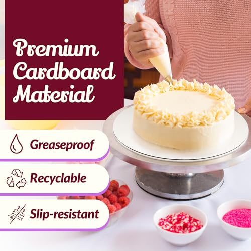 image for Reli. Cake Boards 10 Inch (15 Pack) | White Cake Boards 10 Inch Round 