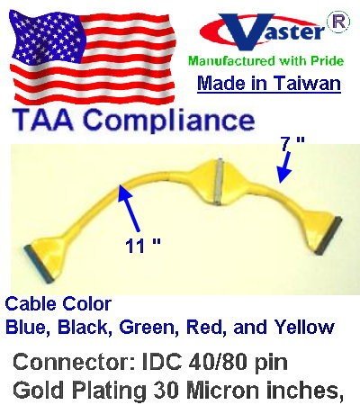 3 cables de datos IDE/EIDE ATA HDD, 18 pulgadas, verde, pack 3