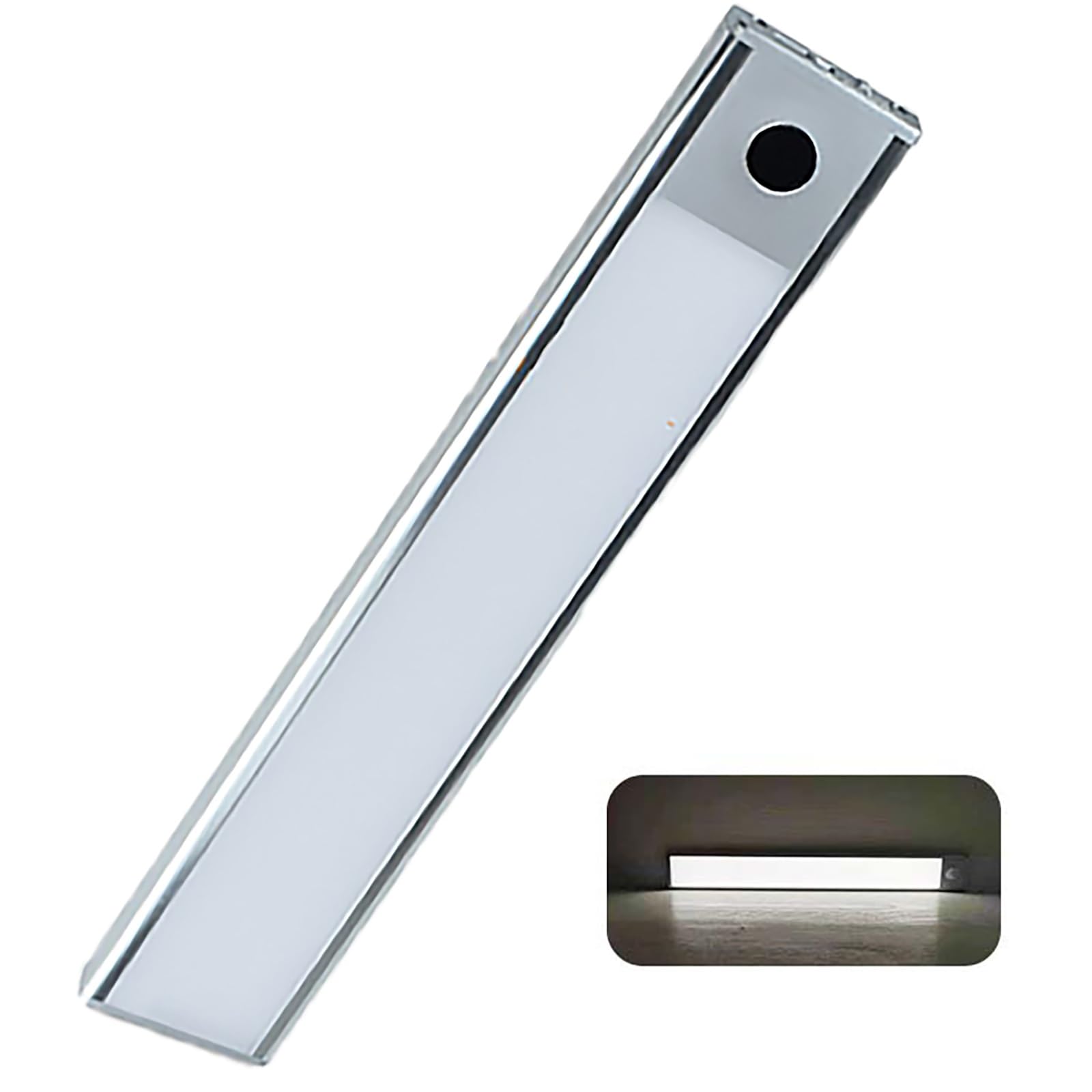 USB Rechargeable Sensor Led Lights, White 6000k light LED Cupboard Lights 5-8CM Sensing distance, Portable LED Under Cabinet Lighting, Magnetic Strip Stick-on Bedroom Garages Wardrobe ( Color : Bright