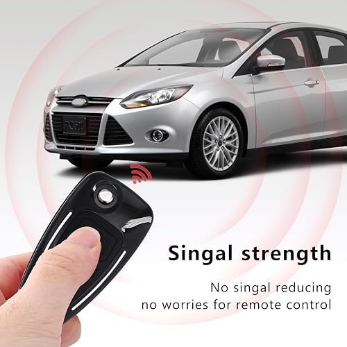 Funda para llave Ford de alta resistencia con acabado ABS y silicona negra 7