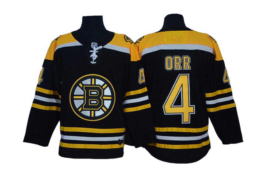 美品 NHL ボストンブルーインズ ゲームシャツ アイスホッケー 刺繍 XL Amazon.co.jp: [Gmjay] ボビーオア＃4ホッケージャージー