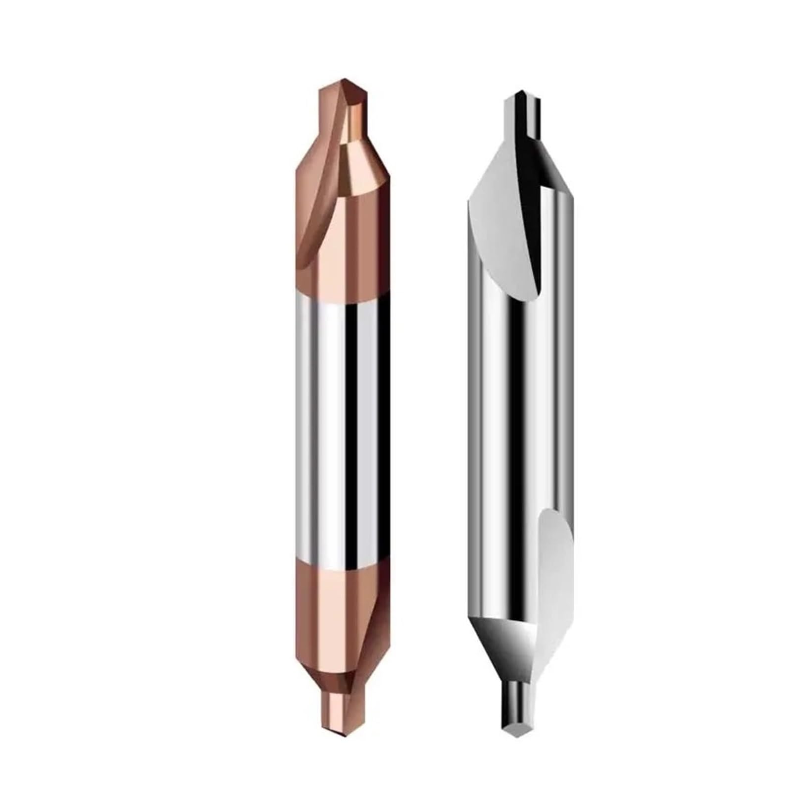 Brocas centrales Broca central de doble cabezal de carburo HR60, broca central de acero de tungsteno, 1 pieza(2F steel,1X60AX4DX100)