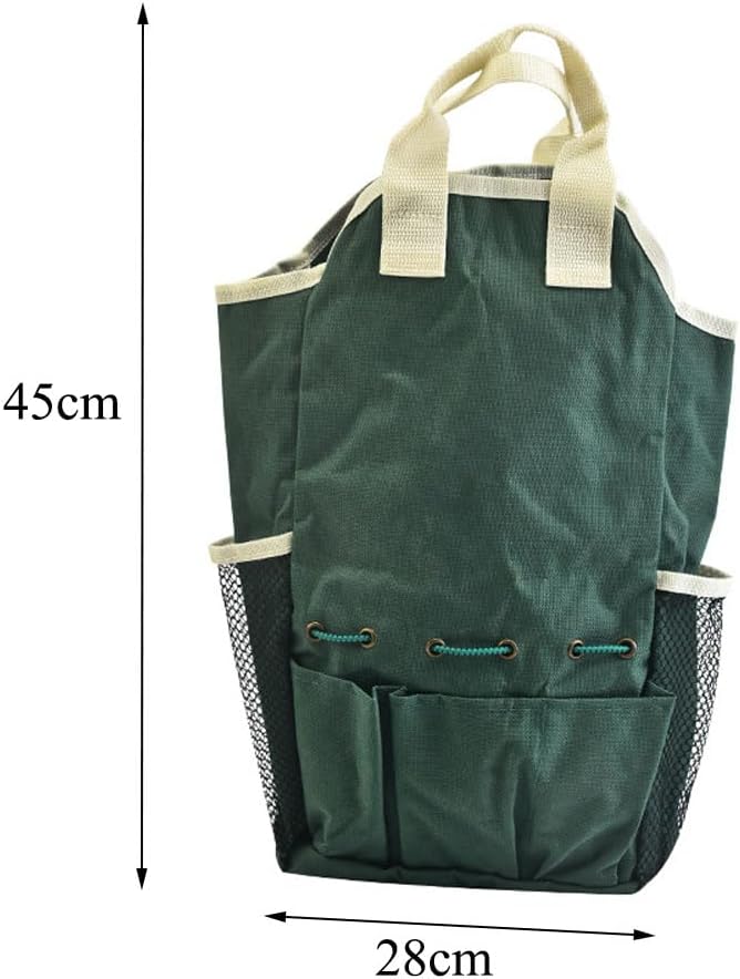 Multifunction Garden Tools Organizer Bag with Multi Pockets，Gardening Organizer Tote Harvest Bucket Vegetables Picking Bag