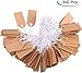 Marking Tags Kraft Price Tags Writable Blank Price Labels Display Label with Elastic Hanging String(Brown,1.02 x 0.47 Inch)
