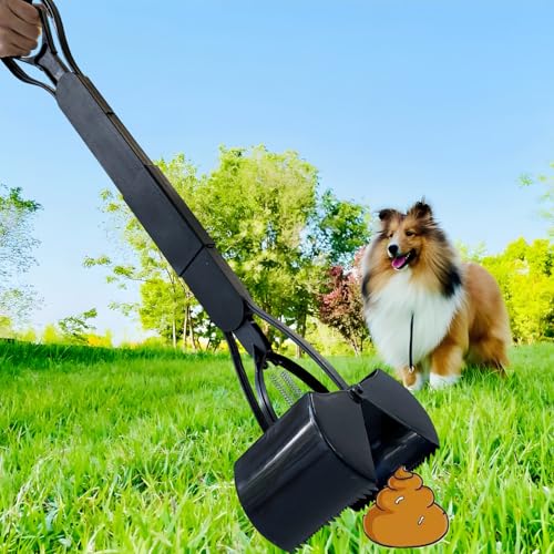 Image of ienjoyed 2-Pack Pooper Scooper for Large Small Dogs Heavy Duty, 32 inch Long Handle Poop Scoop for Yard, Grass, Gravel, Dog Poop Grabber with High Strength Material