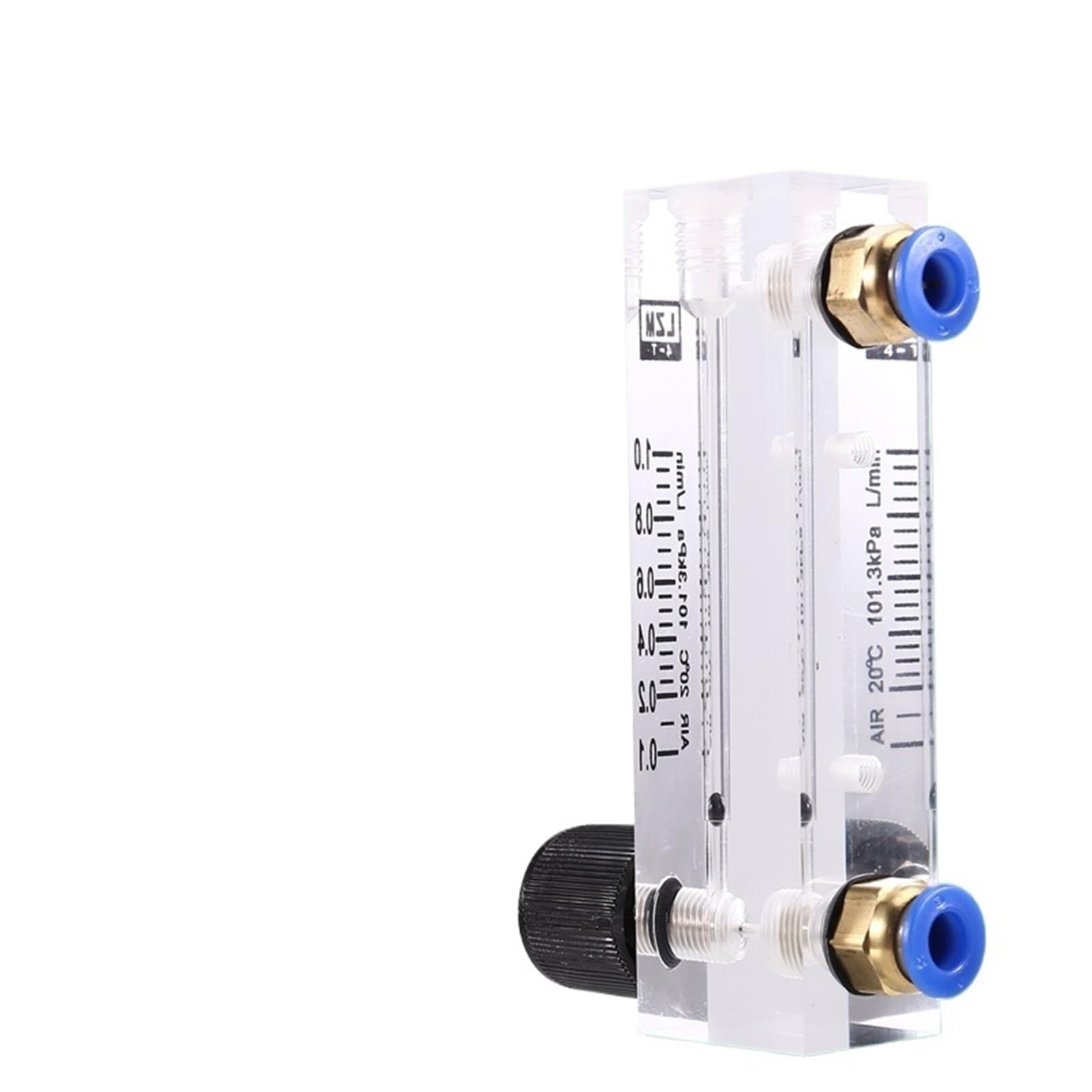 Medidor de flujo de área variable acrílico ABKP-4T de 0,1 a 1 l/min, rotámetro de gas ajustable for montaje en panel, controlador de caudal de aire.