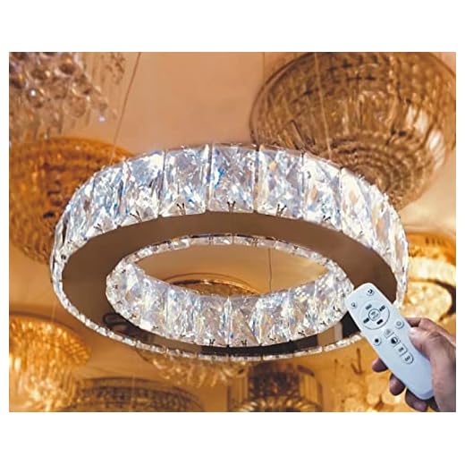 Lustre Pendente de Cristal K9 Legítimo Led Quadrado Morderno Para Sala Com Controle Remoto