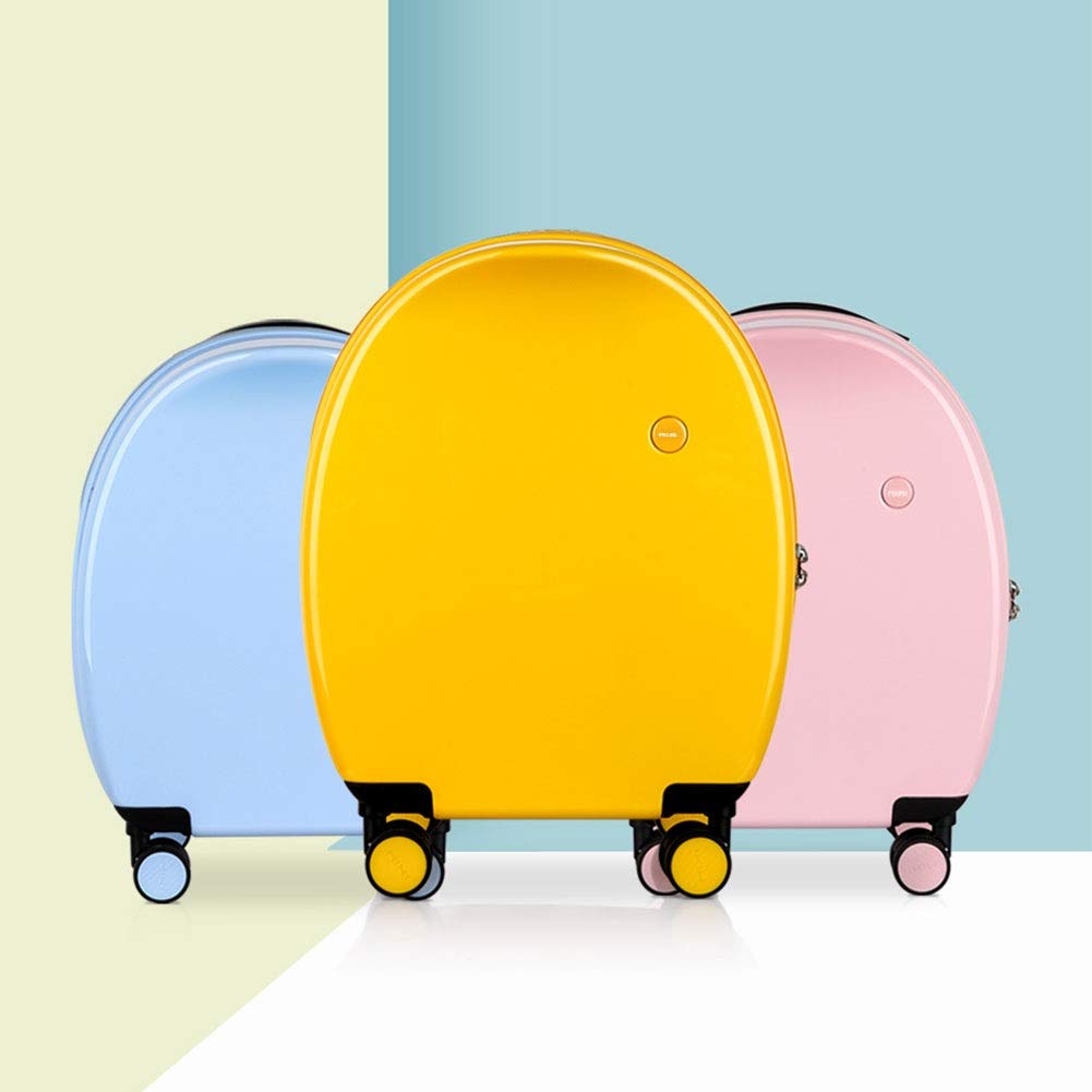 ADITAM ZHANGQIANG Valigia Trolley da Viaggio 5 Città Trolley Approvato da Cabina, Blu (Color : Yellow, Size : 17.5cm) Double The Comfort