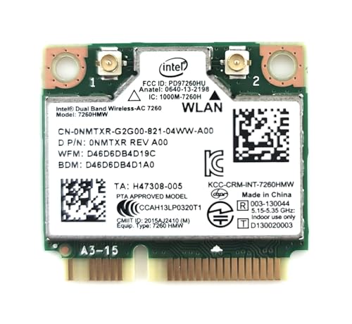Intel 7260.hmw Dual Band Wireless-ac 7260 Network Adapter Pci Express Half Mi...