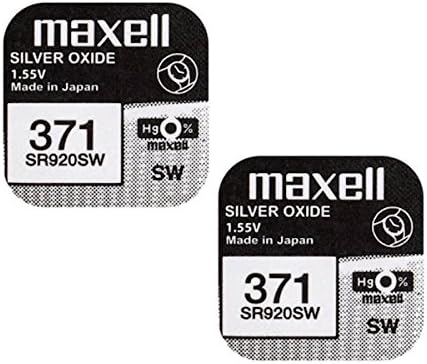 2 x Maxell 371 SR920SW Silver Oxide 0% Mercury Watch Batteries [Pack of 2]