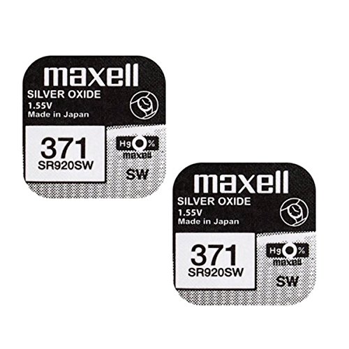 2 x Maxell 371 SR920SW 0% Mercure Oxyde d'argent Piles de Montre [Lot de 2]