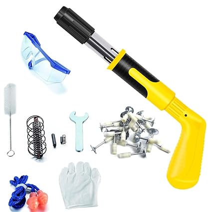 VOTOER Mini Manual Steel Nail Gun Wall Fastening Rivet Tool, Wire Slotting Device Decoration Tools Shooting Machine for Penetrate Concrete Walls, 7.3mm Diameter