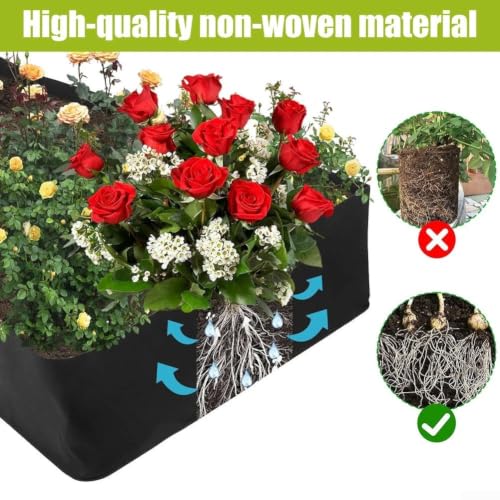 Cama de jardín elevada de tela reutilizable para plantar verduras en exterior 5