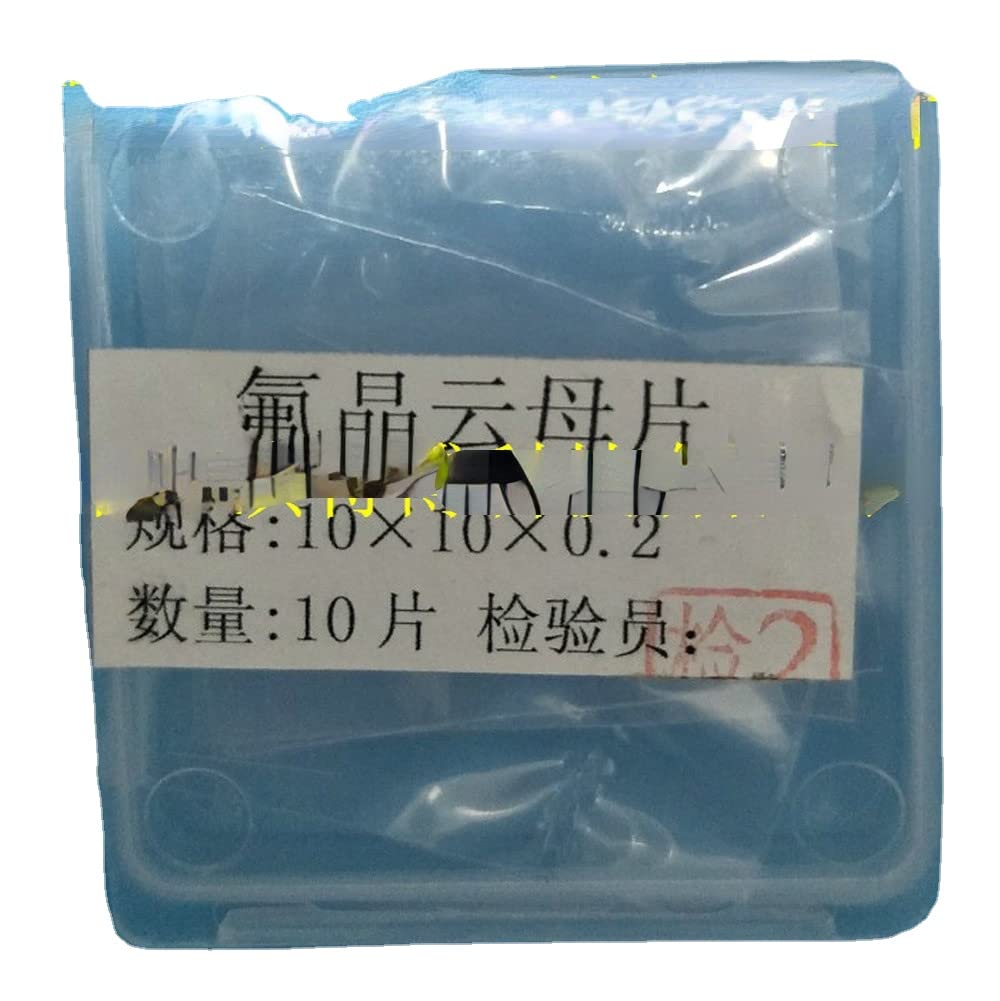 1PCS Fluorocrystalline mica nanomaterial growth substrate bendable under 0.04mm (Square 10 * 10 * 0.2mm)