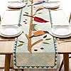 Seliem Spring Summer Birds Blue Table Runner Cardinal Chickadee Bluebird Branch Red Berry Kitchen Dining Table Decor Flower Nest Egg Burlap Home Decoration Indoor Outdoor Party Supply 13 x 72 Inches