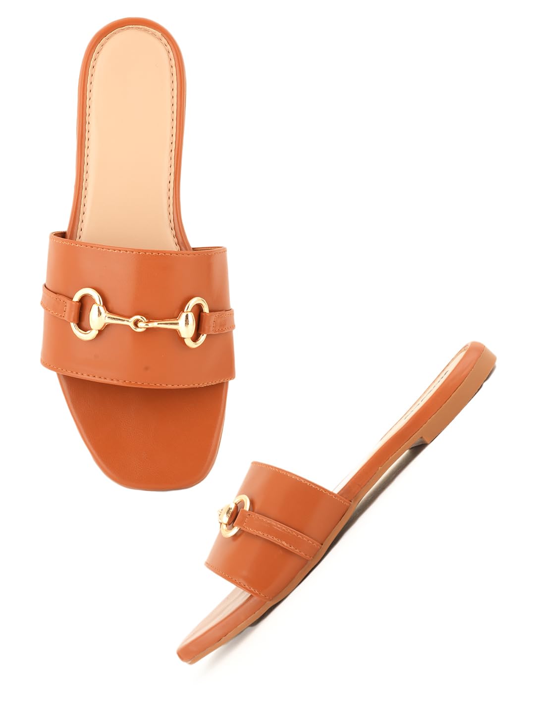 Tan Structured Formal Flats - Sleek Closed-Toe Loafer-image-11