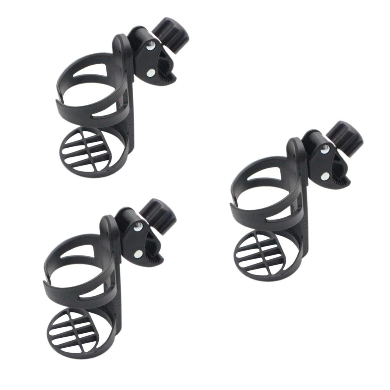 3 Pz Portabottiglie Per Passeggino Portabevande Portabicchieri Per Bevande Portabottiglie Universale Black