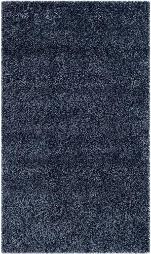 Image of Shaggy Carpet for Home 10 x 14 Feet Ultra-Soft, Thick, and Stylish Shag Texture Ideal for Living Room, Bedroom, or Office - Easy to Clean and Perfect (Dark-Blue,)