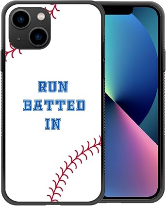 Case Compatible with iPhone 13,Batted Baseball Phone Covers for Men/Women,Four Side Frame Anti-Skid Soft Silicone Shockproof Protective Case Compatible with iPhone 13