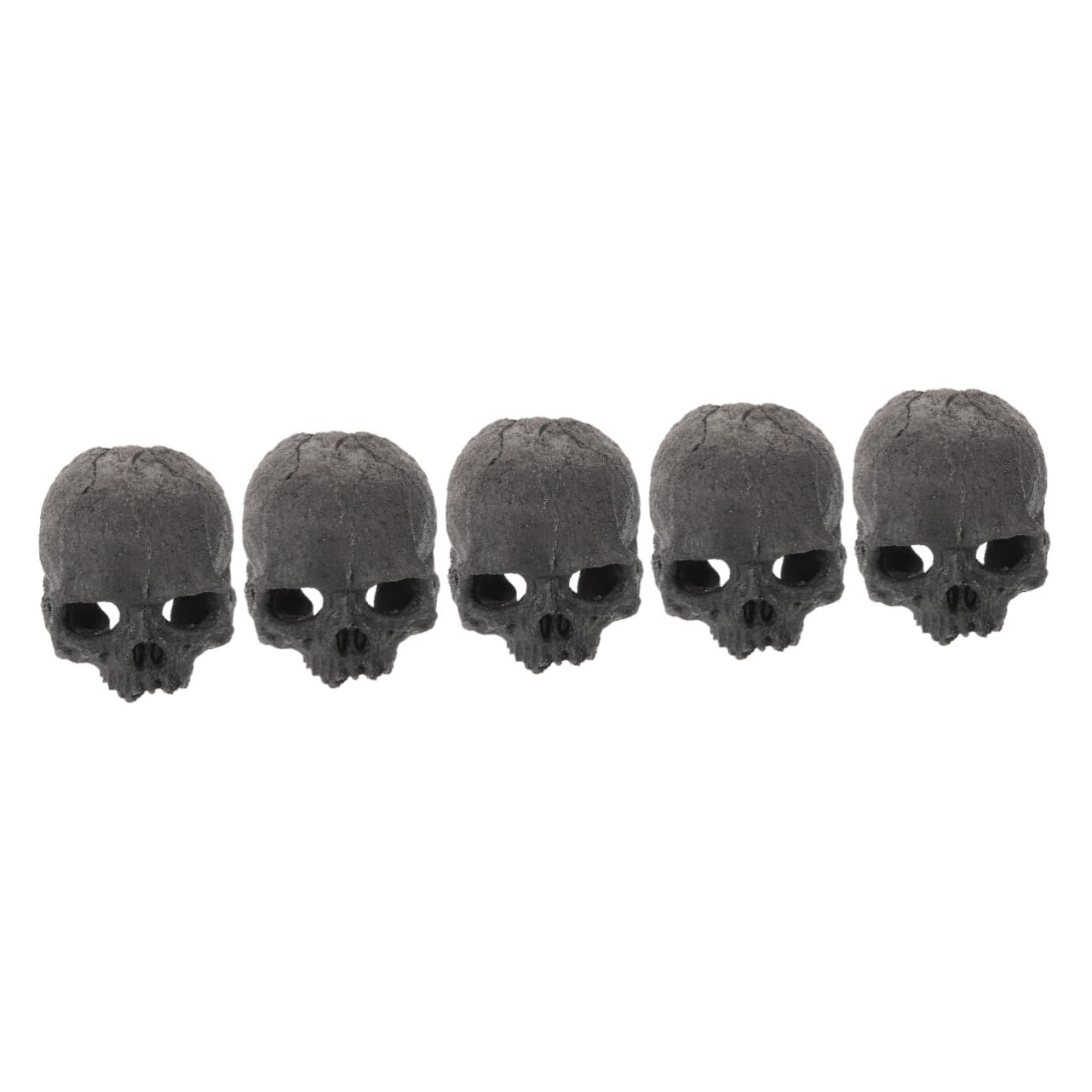 OUNONA 5pcs Skull Fish Tank Decoration Resin Halloween Shrimp Hideout Shelter Aquarium Ornament Underwater Decor Skeleton Terrarium