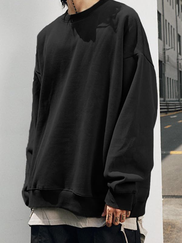 Men’s Soft Crewneck Sweatshirt Breathable Crew Neck Pullover Outdoor Athletic Long Sleeve Sweatshirts