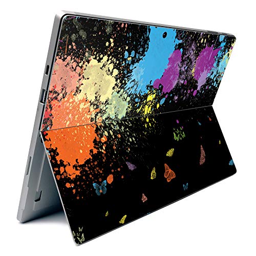 Image of MightySkins Carbon Fiber Skin for Microsoft Surface Pro 7 - Splatter | Textured Carbon Fiber Finish | Easy to Apply, Remove, and Change Styles | Made in The USA