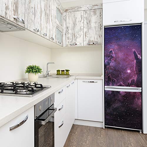 Cubierta del refrigerador nebulosa pegatinas pared decoración sala de estar vinilo 60x180cm 4