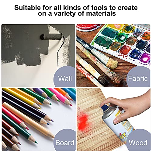 MWOOT 4Pcs Large Mandala Stencils Kit, Reusable DIY Drawing Craft Painting Template for Wood Wall Art Design, Flower Dot Shapes Scale Stencils for Painting on Tile Canvas Floor Decor(30x30CM)