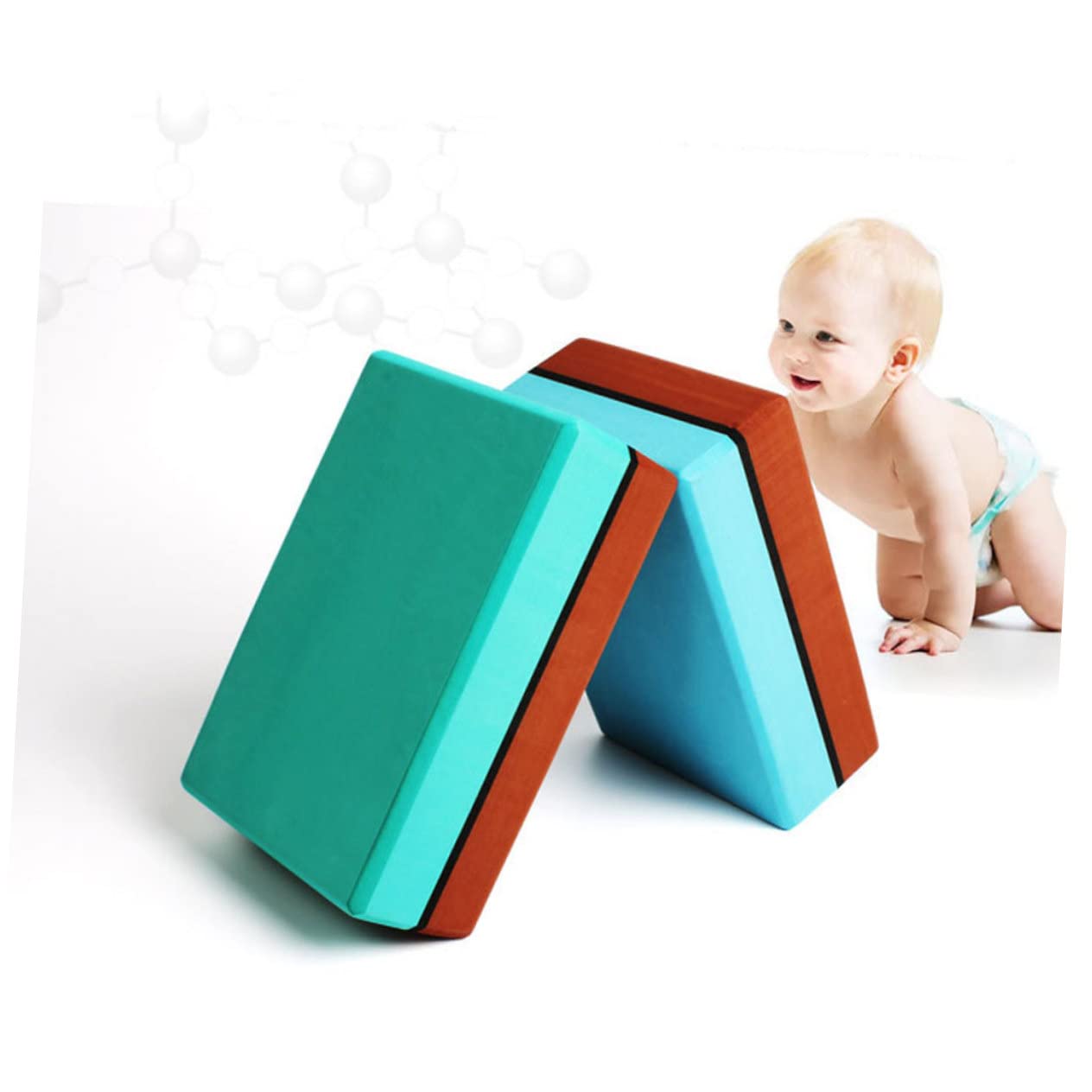 BRIGHTFUFU Double Yoga Pilates Bricks High Density Blocks Comfortable Great for Stretching