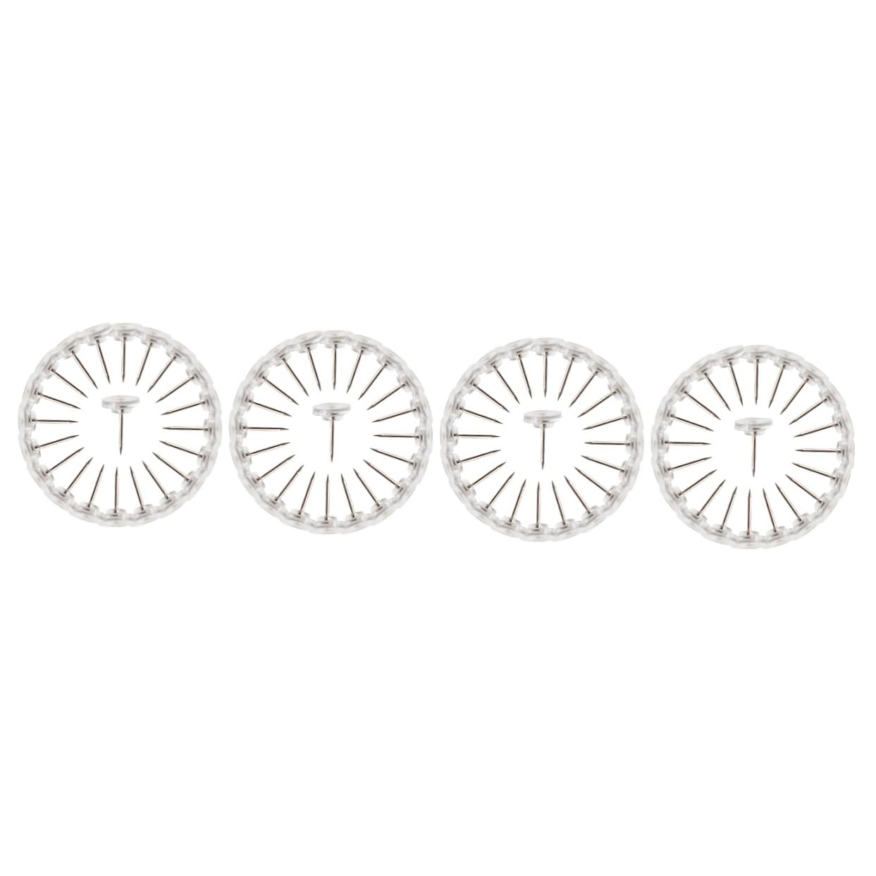 DOITOOL 4 Sätze Pinnwandstecker Runde Druckstifte Für Korkboard Transparente Pinnwandnadeln Für Karten Und Bürobedarf Und Einfach Zu Lagern 200 Stück * 4