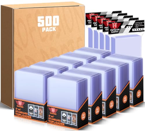 500 Top Loaders with 500 Penny Sleeves, 3 x 4 Clear 35PT Card Protectors