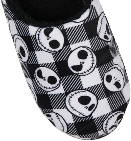 Disney Nightmare Before Christmas Jack Skellington Fleece Lined Foam Slippers For Men Women, House Slippers for Indoors and Outdoor (Small/Medium) | Image 1