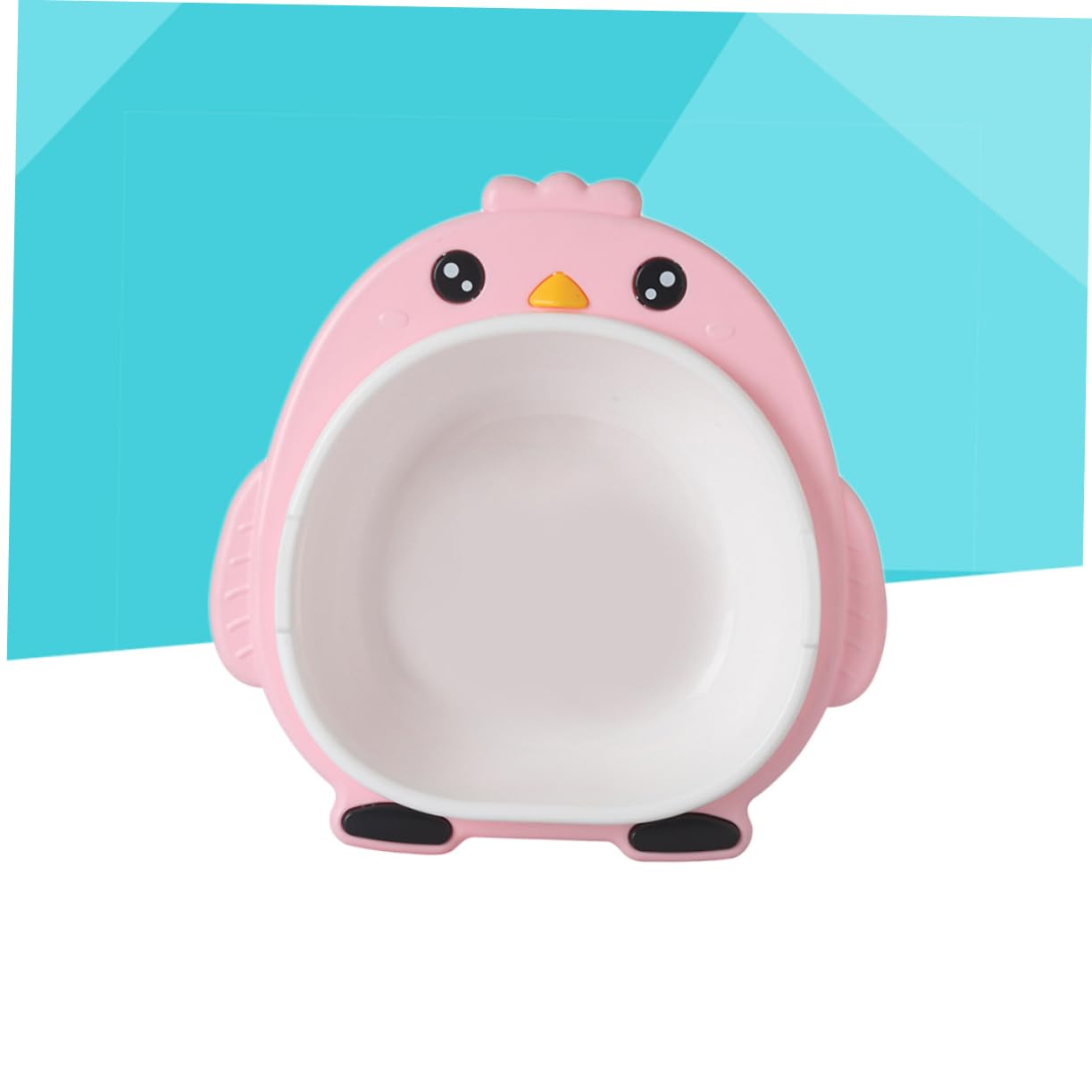 Cartoon Penguin Shape Baby Wash Basin Pink Plastic Basin for Newborn Secure Sturdy Multi-Functional Use Eye-catching Design