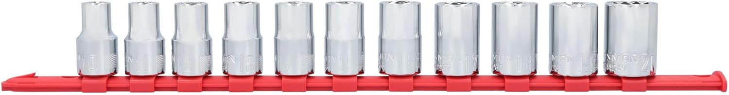 CRAFTSMAN Socket Set, SAE, 1/2" Drive, 12 Pt., 11Piece (CMMT12046)