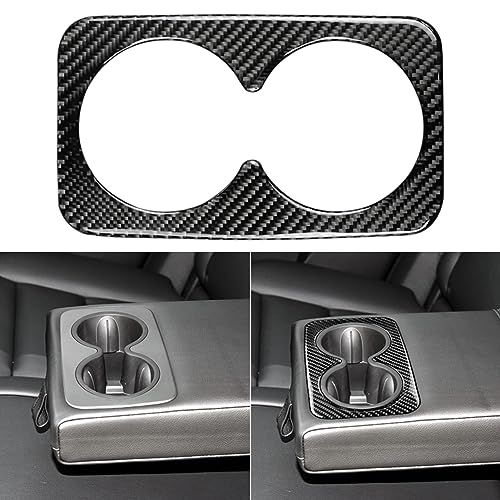 Cubierta de fibra de carbono para portavasos trasero Cadillac XT5 XT6 miniatura 1