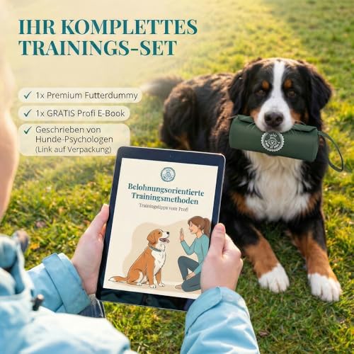 HUND IST KÖNIG Futterdummy für Hunde - Apportierbeutel für Hunde/Futterbeutel Hundetraining klein - Für alle Hunderassen - Perfekt für Dummy Hundetraining + Trainings-eBook, Futterbeutel-Hund