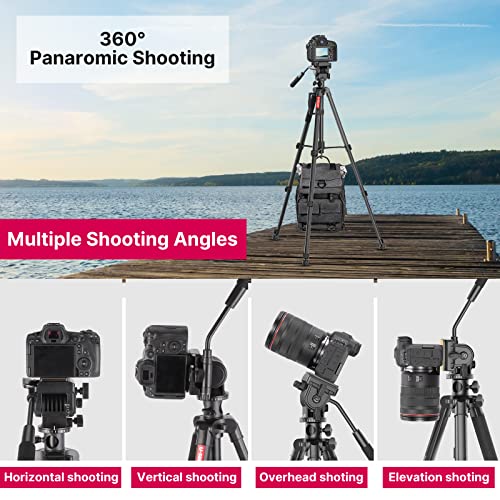 Image of ULANZI VT-02 Metal Camera Tripod | Heavy Duty, Portable & Adjustable Stand for DSLR, Smartphone & Vlogging | Strong, Compact & Travel-Friendly