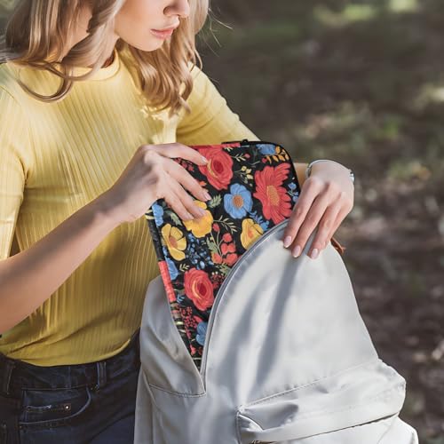 Funda para laptop de 13-14 pulgadas con diseño floral resistente al agua miniatura 6