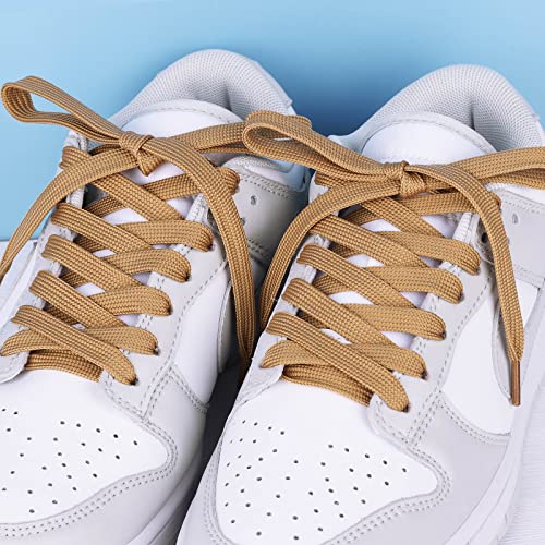 Image of Booyckiy 2 Pairs 2 /5 inch Flat Shoe Laces for Sneakers 31 Colors Shoelaces in 27 inch-72 inch