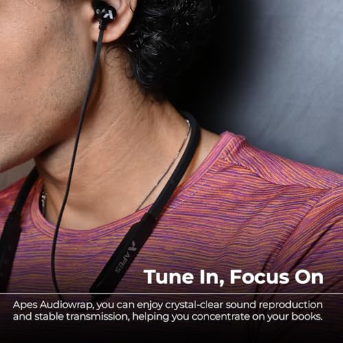 Image of APES AudioWrap Wireless Bluetooth Neckband, 20Hrs Playtime,10mm Dynamic Drivers