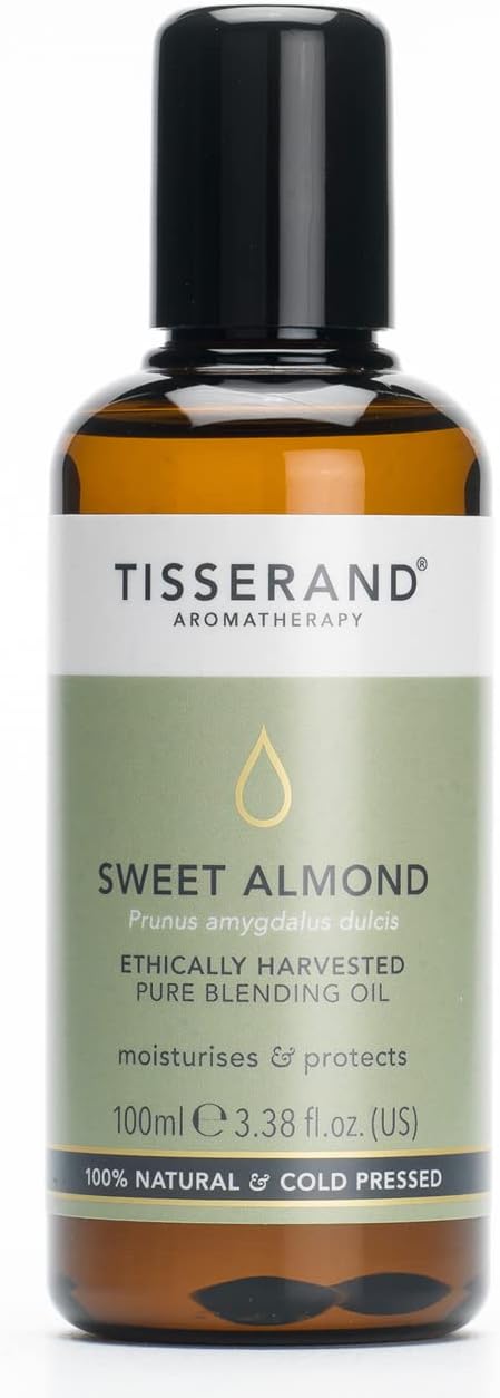 Tisserand Aromatherapy - Sweet Almond Oil - Ethically Harvested Carrier Oil - Face and Body Blending Oil - 100% Natural and Pure Carrier Oil for Essential Oils Mixing