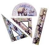 bedruckt mit Wildmotiven Geometrie Set Wildmotiv / 4-teilig / 68262