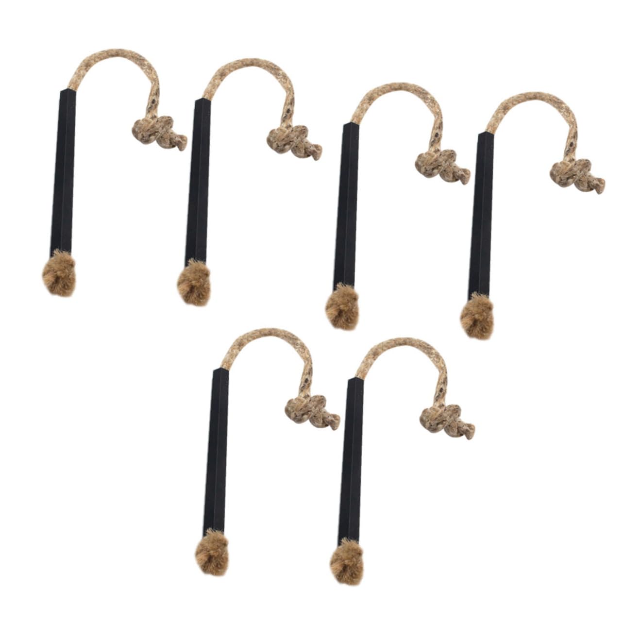 Toyvian 3 Sätze Anzündholz Outdoor-dochtseil Beginnend Feuerstarterseil Im Freien Feuerstartstock Brennbare Hanfschnur Camping-feuerstarter Docht Hanfschnur Hanfseil Schwarz 6 Stück * 3