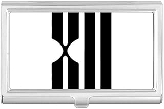 Roman Numerals Twelve in Black Silhouette Business Card Holder Case Pocket Box Wallet